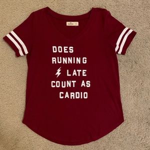 does running late count as cardio t-shirt